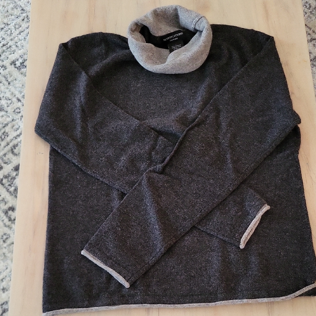 Sutton Studio Charcoal Turtleneck Sweater